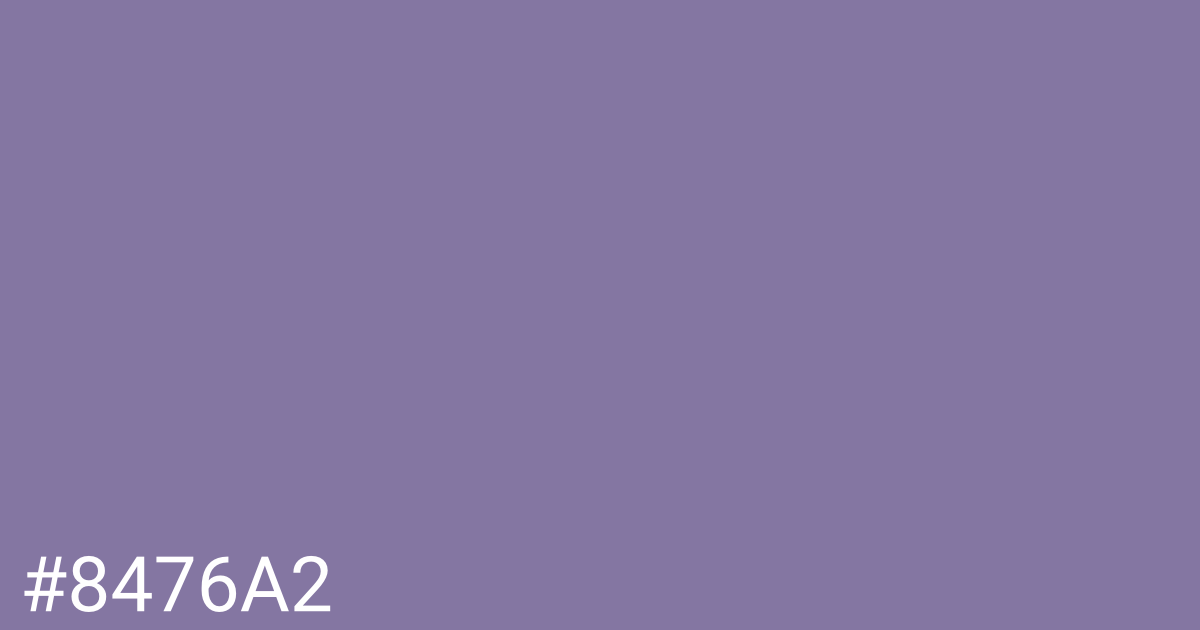 Hex color #8476a2 graphic