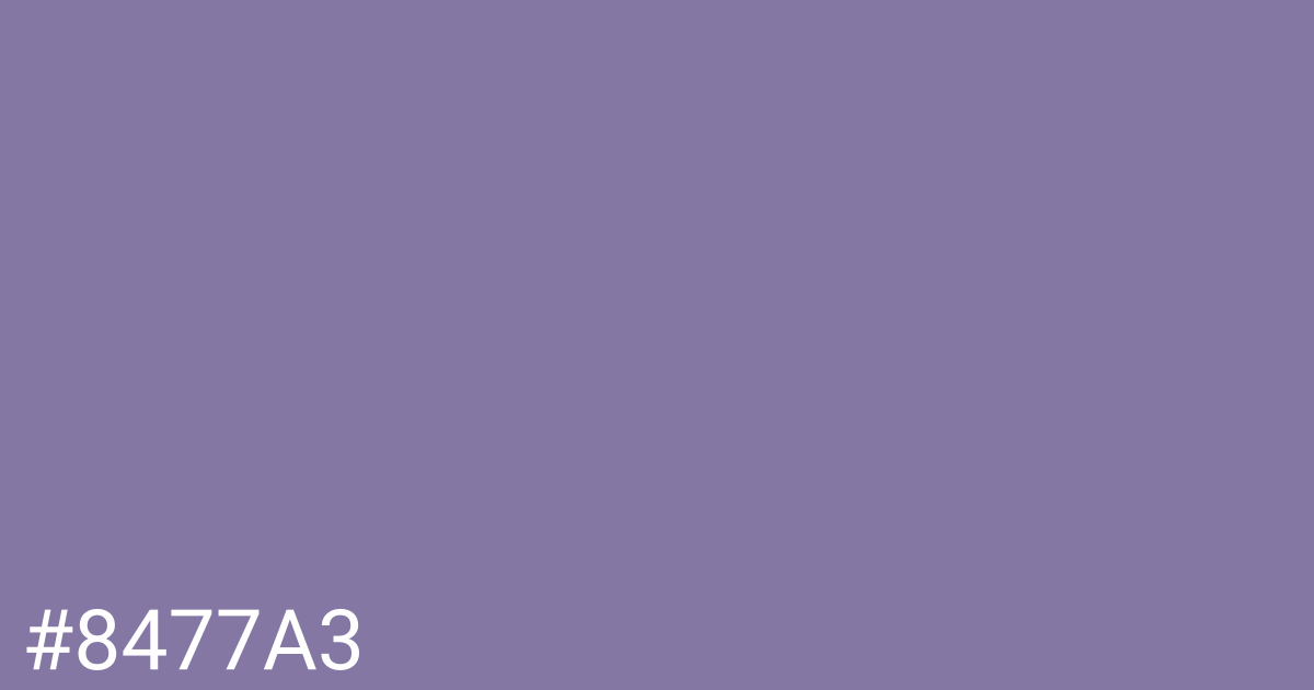 Hex color #8477a3 graphic