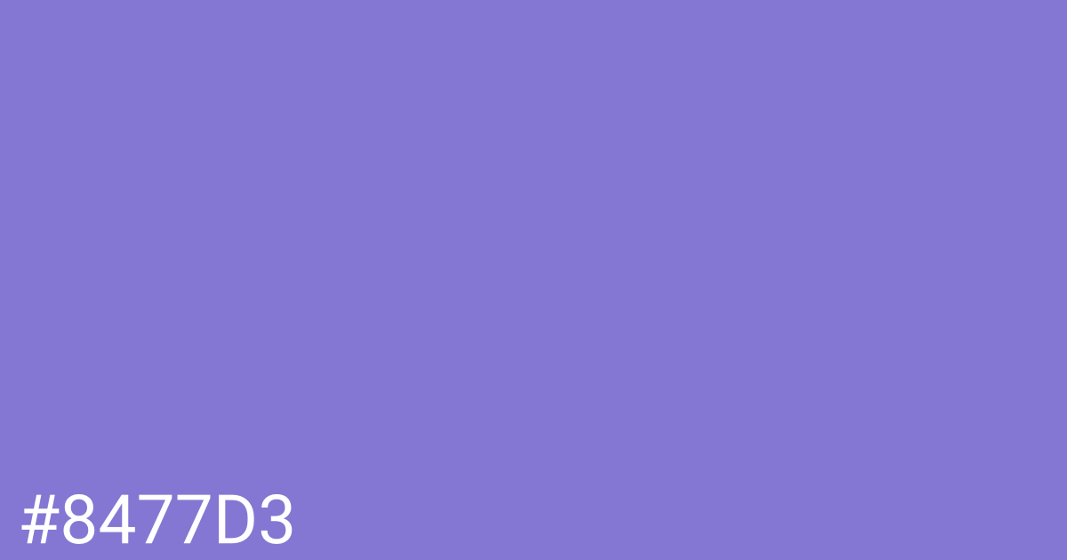 Hex color #8477d3 graphic