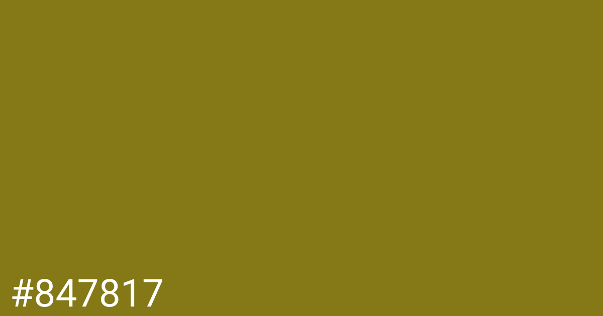 Hex color #847817 graphic