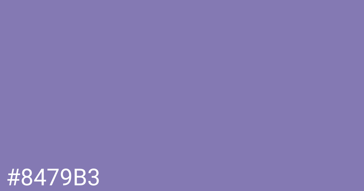 Hex color #8479b3 graphic