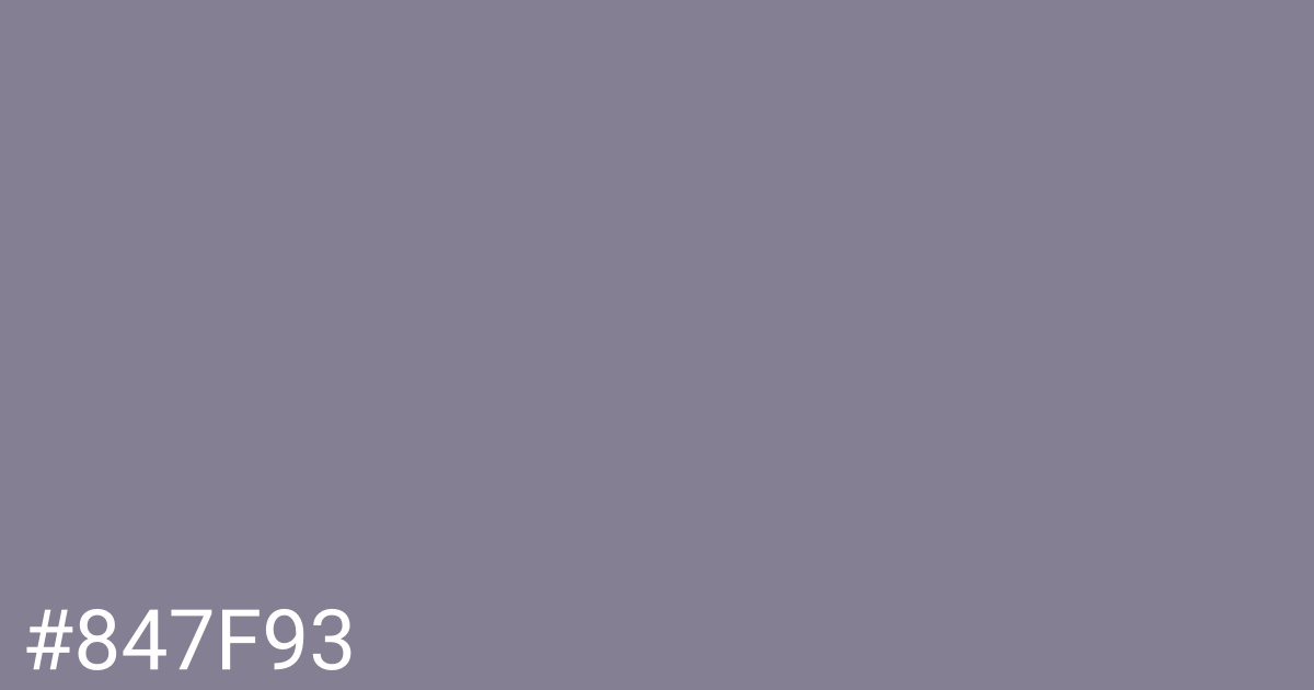 Hex color #847f93 graphic