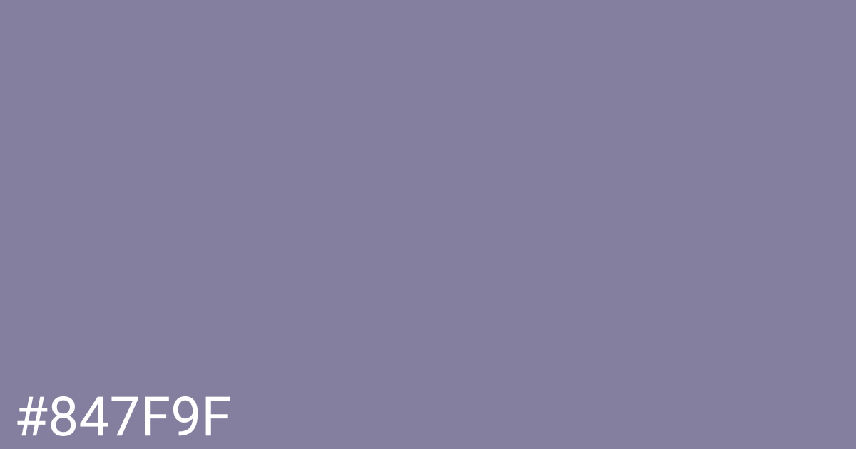 Hex color #847f9f graphic