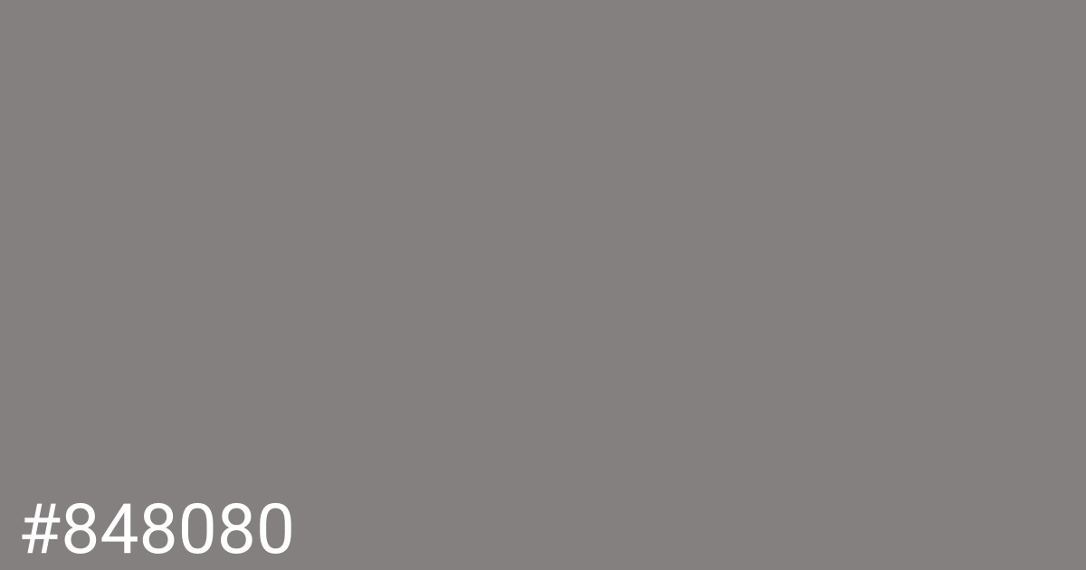 Hex color #848080 graphic