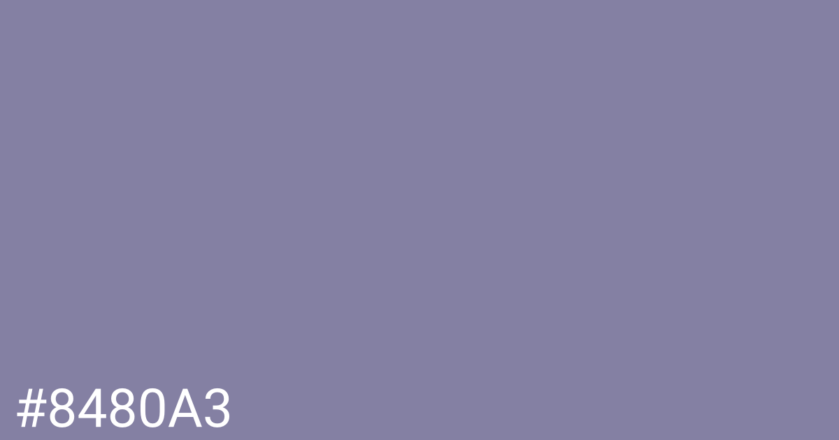 Hex color #8480a3 graphic