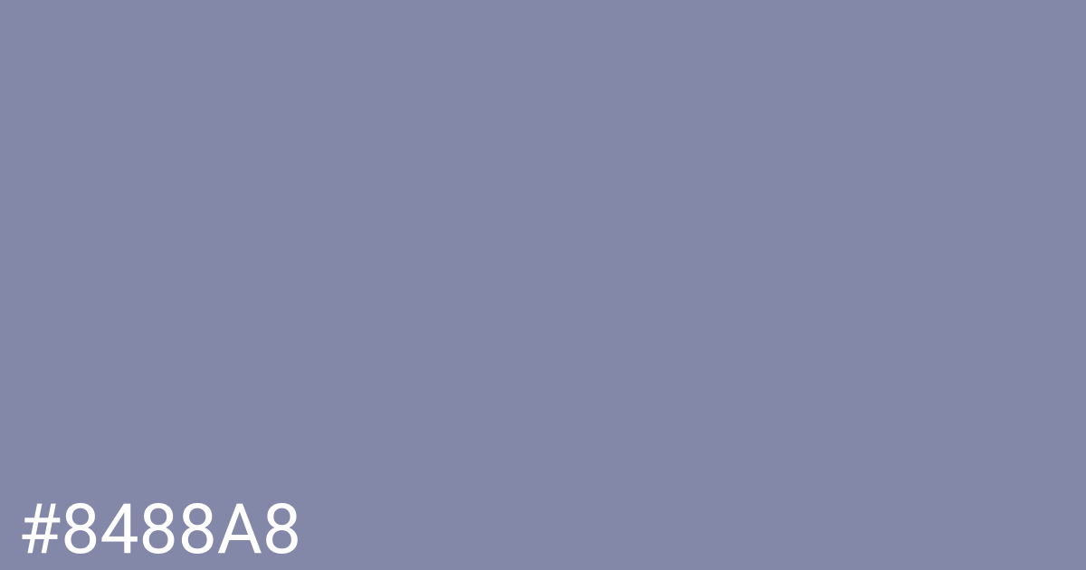 Hex color #8488a8 graphic