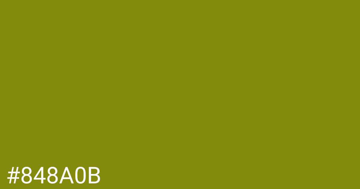 Hex color #848a0b graphic