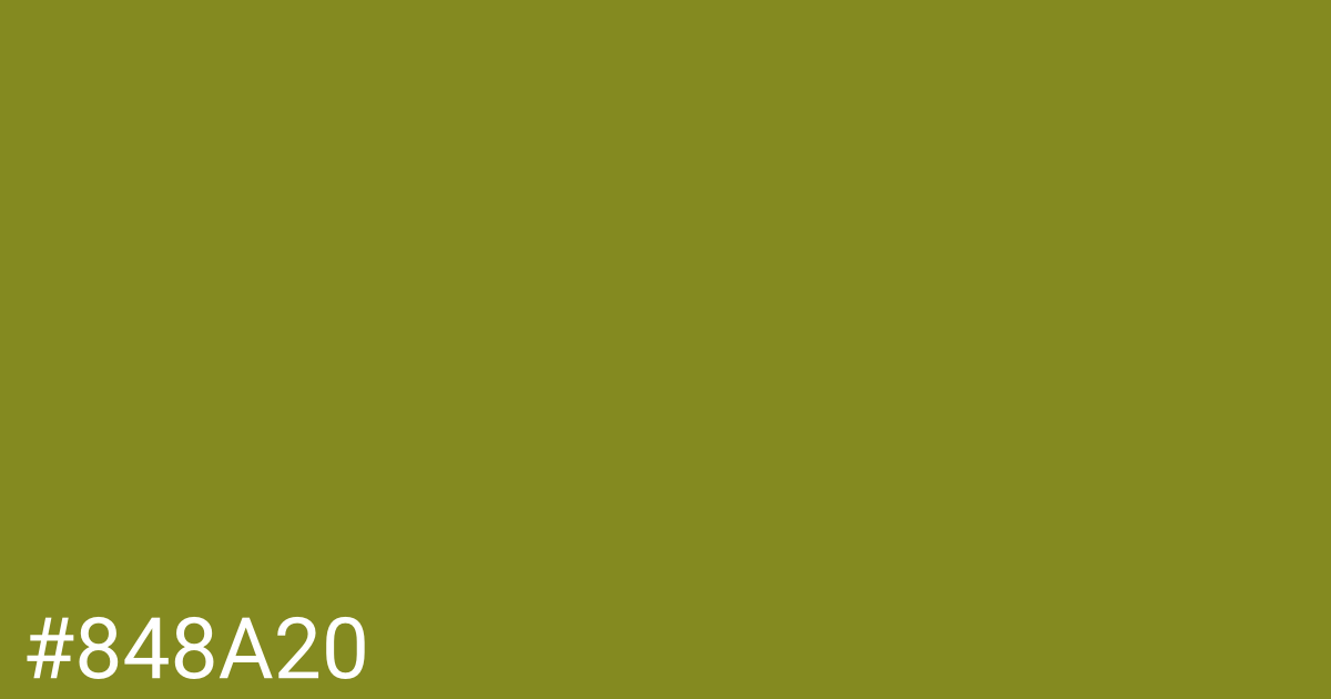 Hex color #848a20 graphic