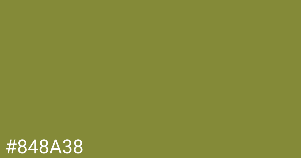 Hex color #848a38 graphic