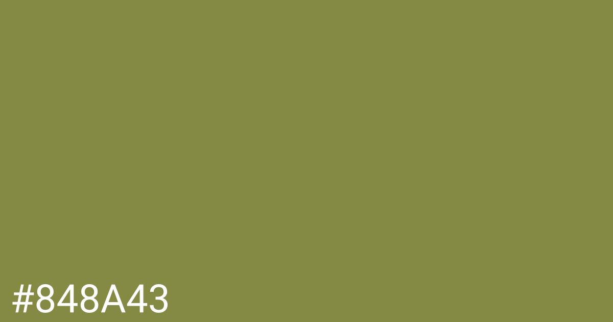 Hex color #848a43 graphic