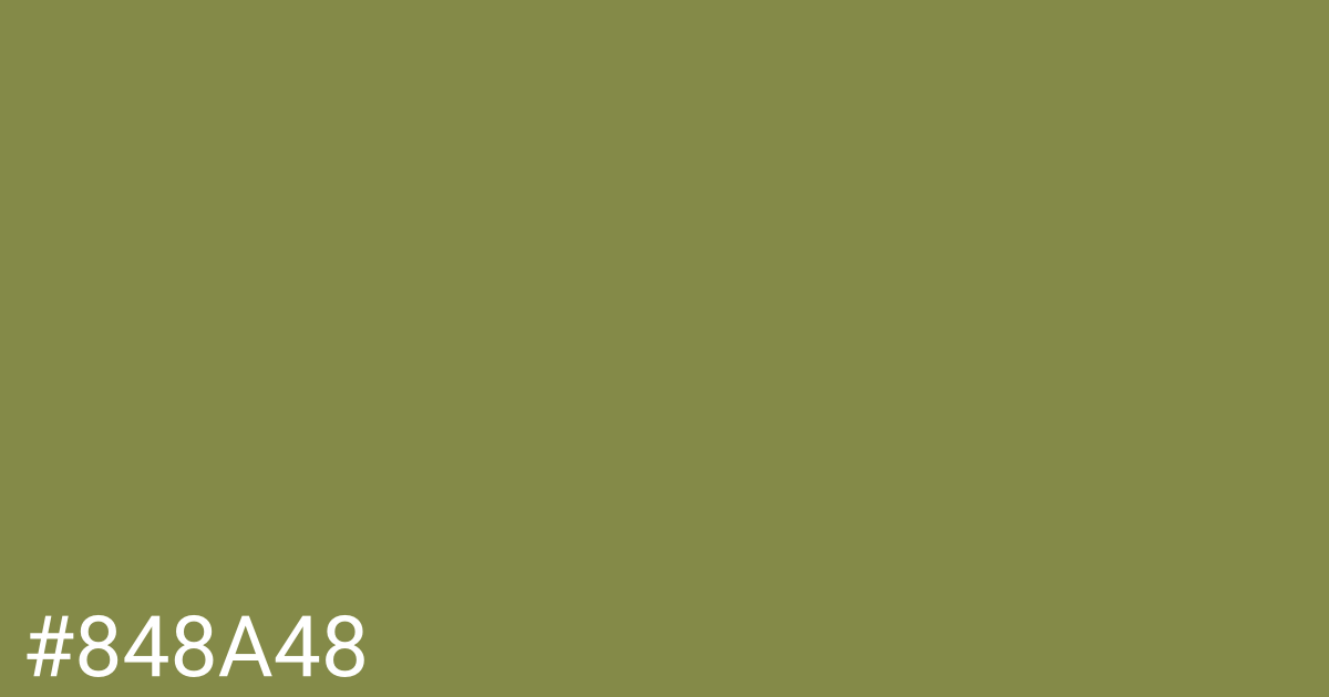 Hex color #848a48 graphic