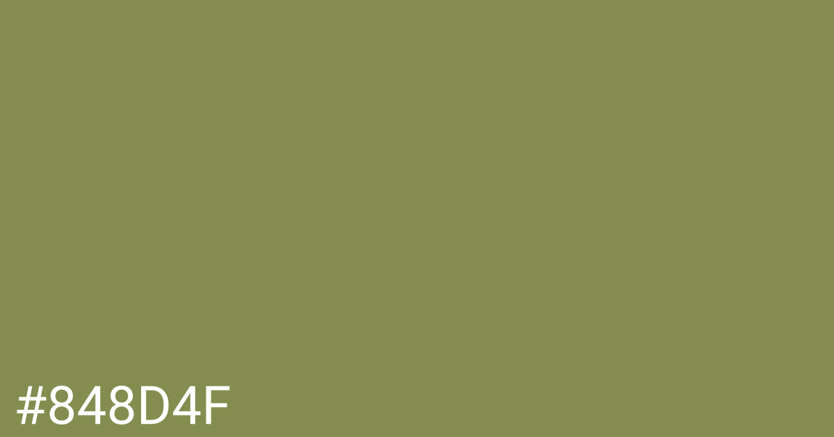 Hex color #848d4f graphic