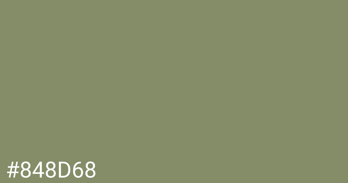 Hex color #848d68 graphic