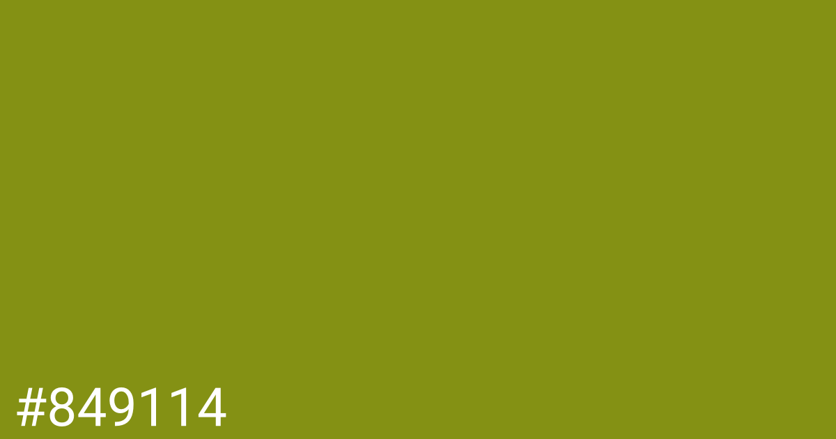Hex color #849114 graphic