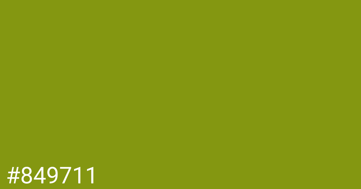 Hex color #849711 graphic