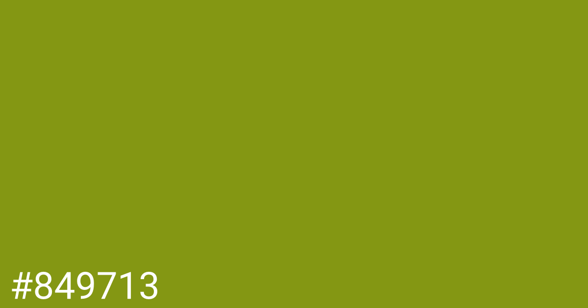 Hex color #849713 graphic