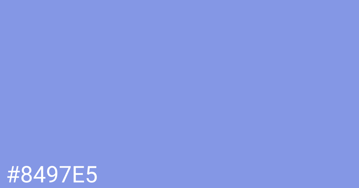 Hex color #8497e5 graphic