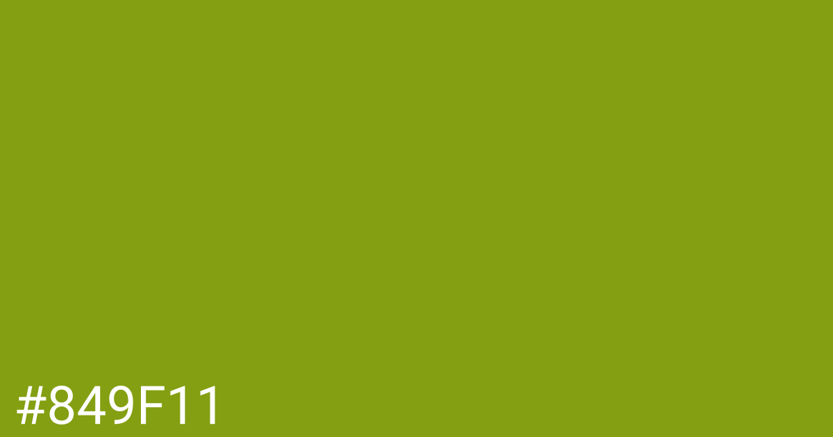 Hex color #849f11 graphic