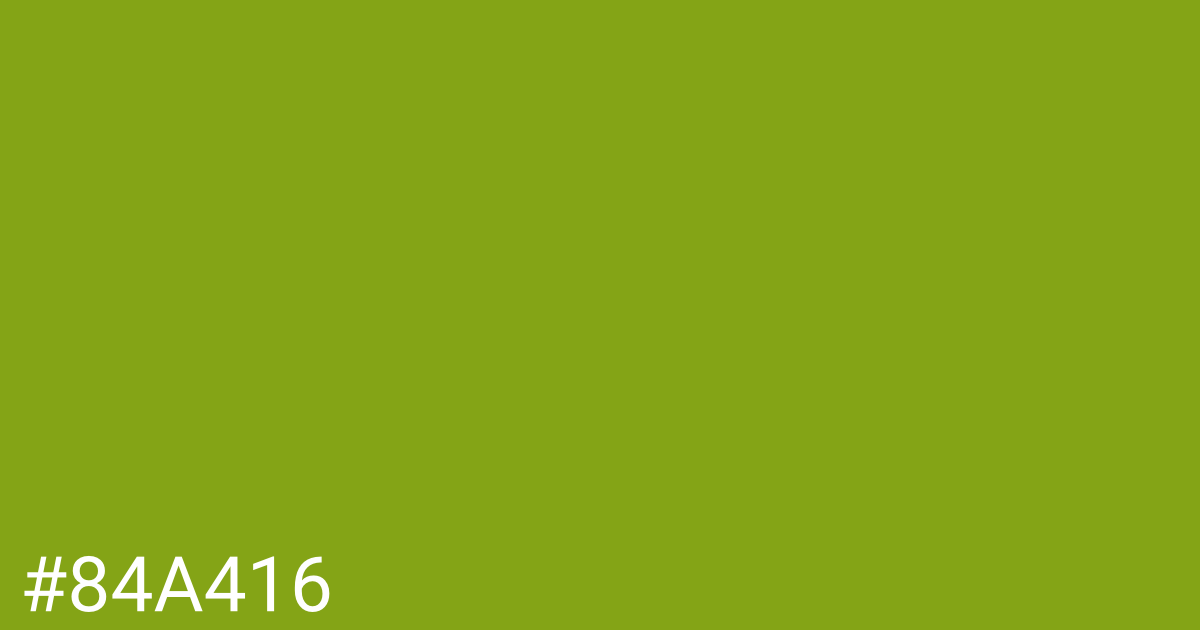 Hex color #84a416 graphic