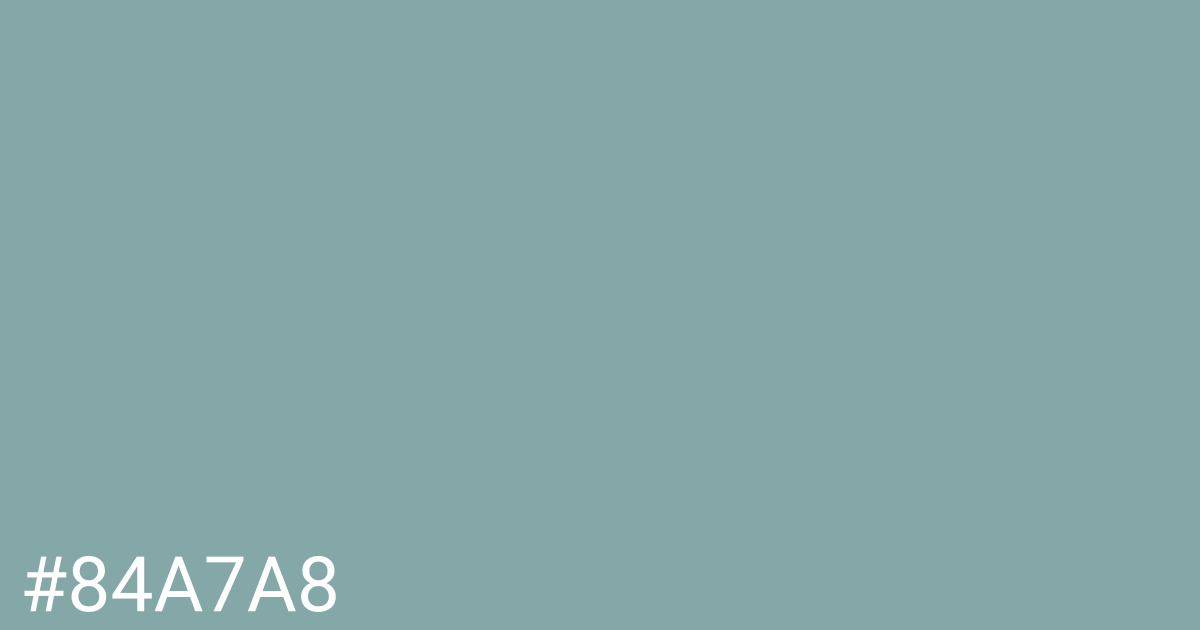 Hex color #84a7a8 graphic