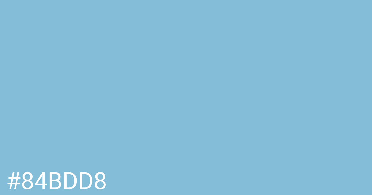 Hex color #84bdd8 graphic