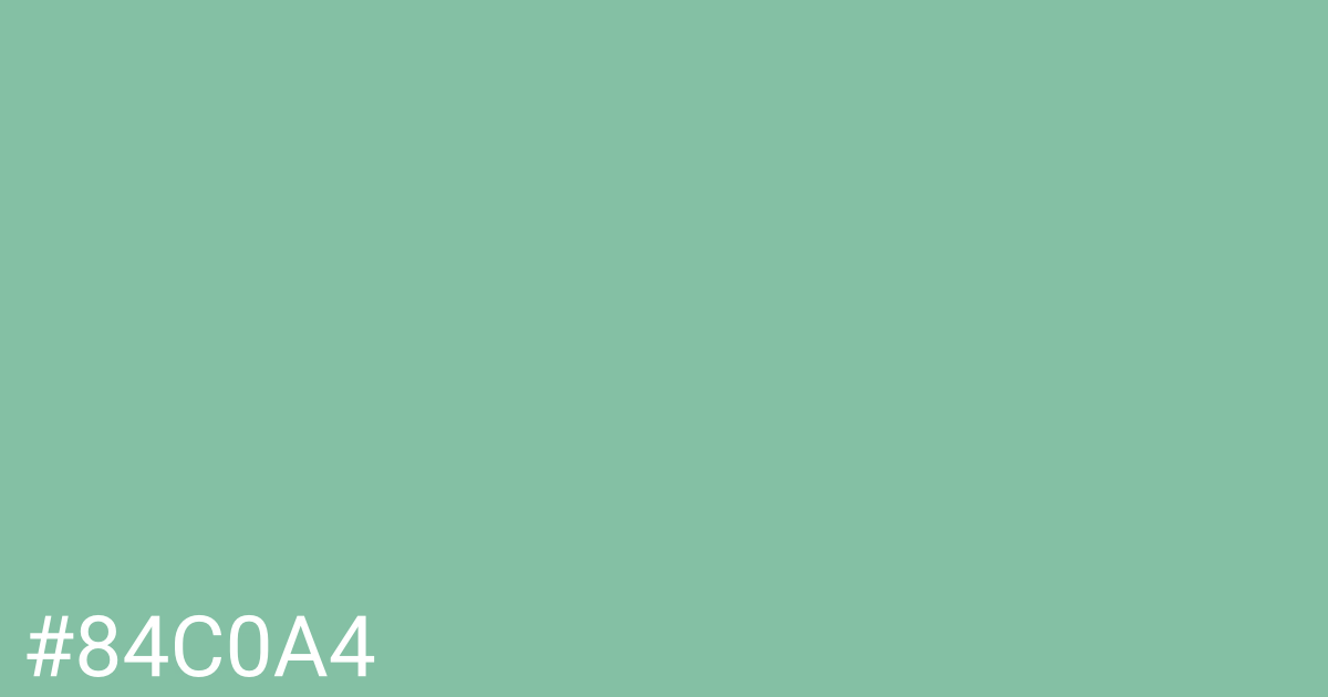 Hex color #84c0a4 graphic