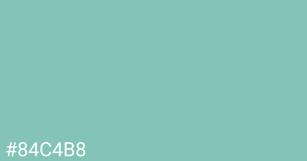 Hex color #84c4b8 graphic