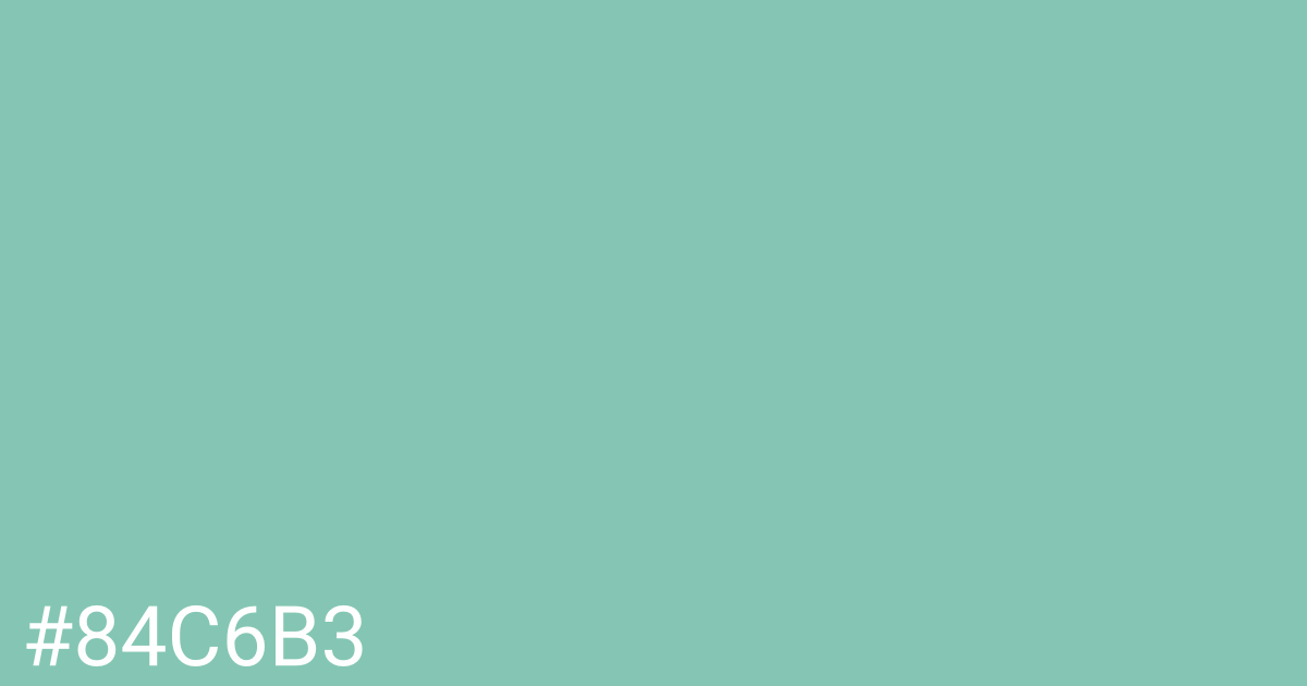 Hex color #84c6b3 graphic