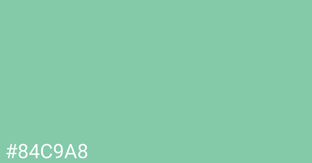 Hex color #84c9a8 graphic