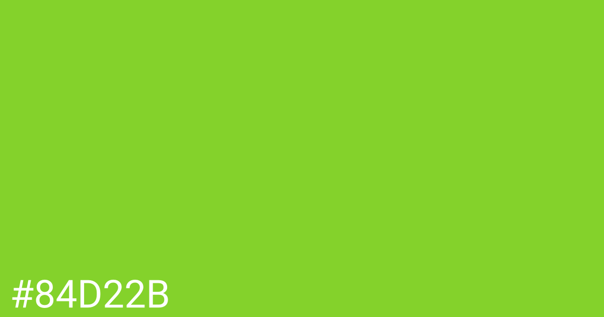 Hex color #84d22b graphic