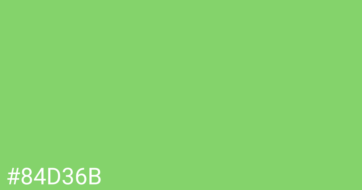 Hex color #84d36b graphic