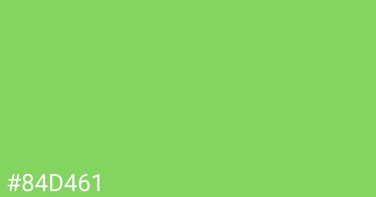 Hex color #84d461 graphic