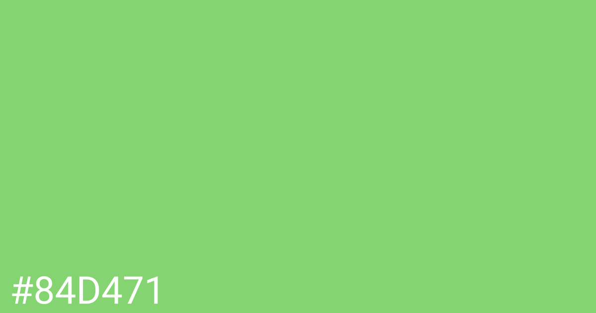 Hex color #84d471 graphic