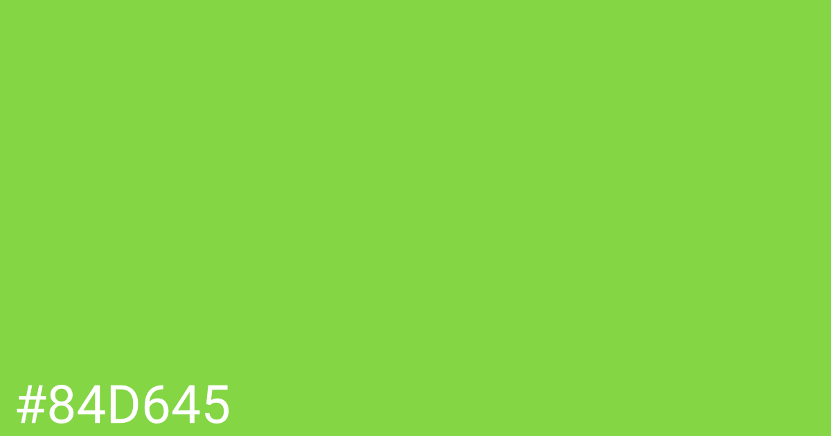 Hex color #84d645 graphic