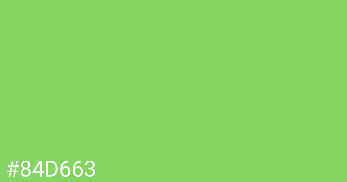 Hex color #84d663 graphic