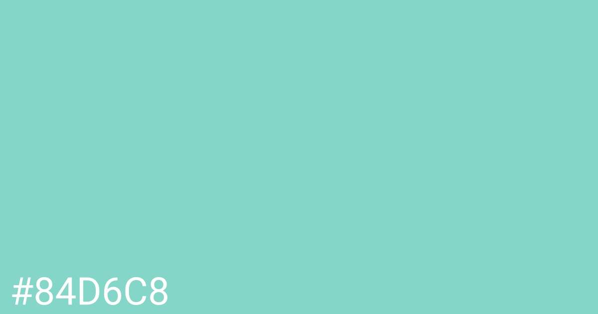 Hex color #84d6c8 graphic