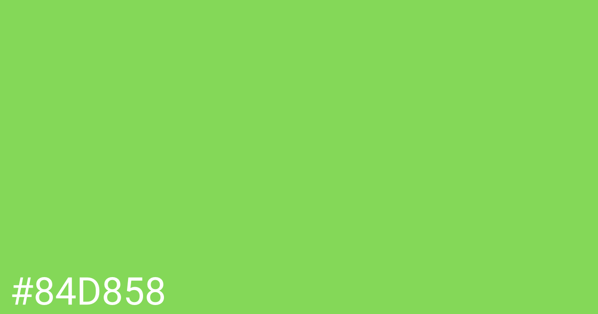 Hex color #84d858 graphic