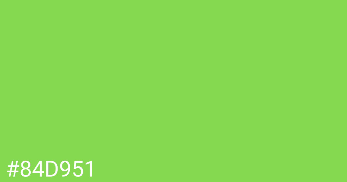 Hex color #84d951 graphic