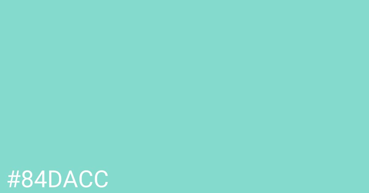 Hex color #84dacc graphic