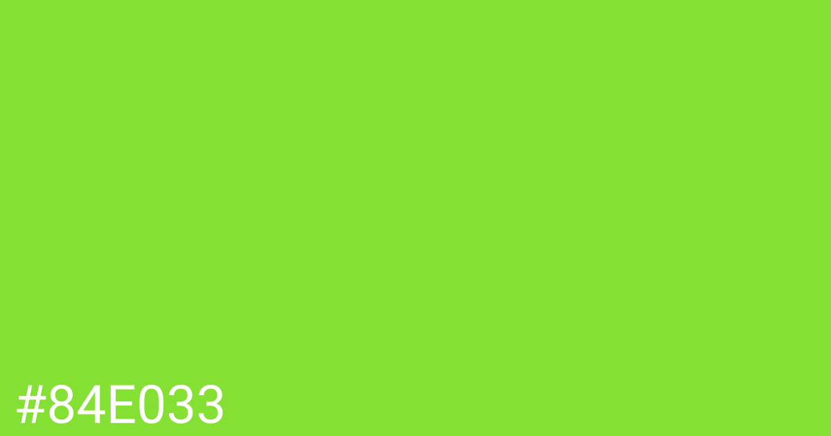 Hex color #84e033 graphic