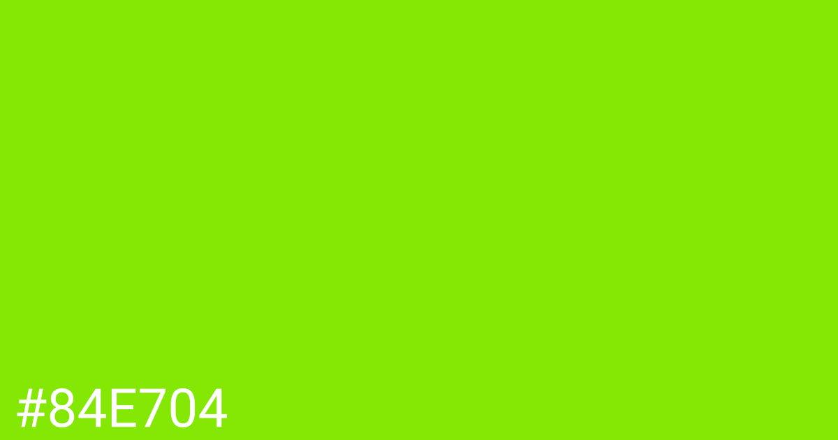 Hex color #84e704 graphic