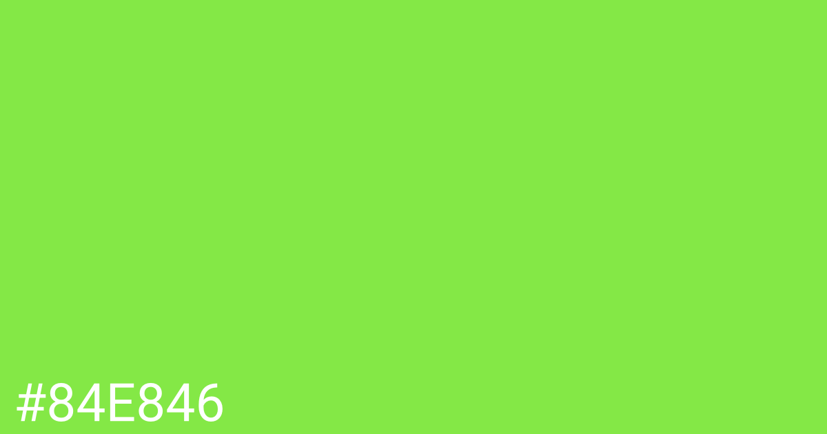 Hex color #84e846 graphic