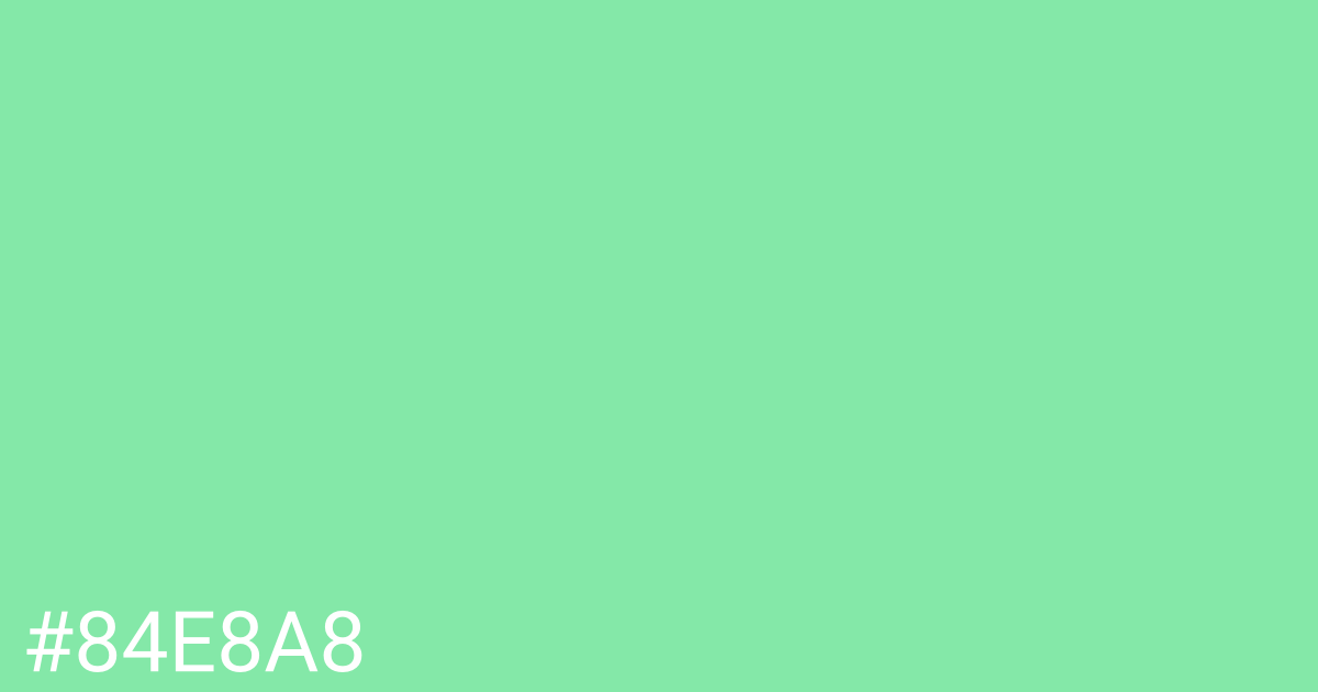 Hex color #84e8a8 graphic