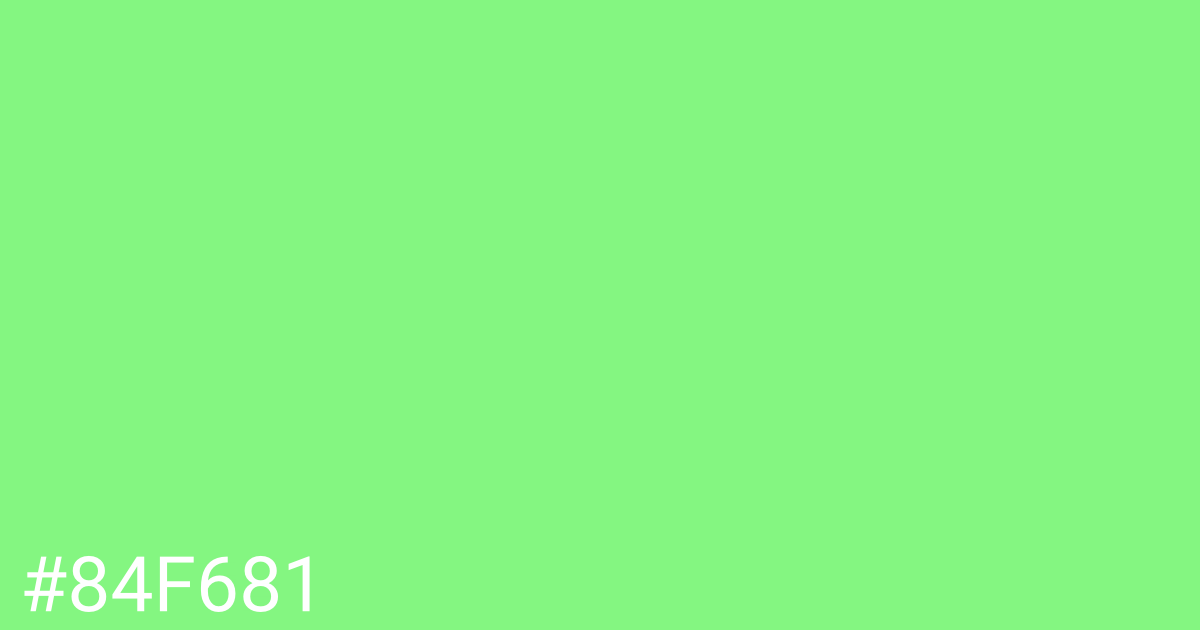 Hex color #84f681 graphic