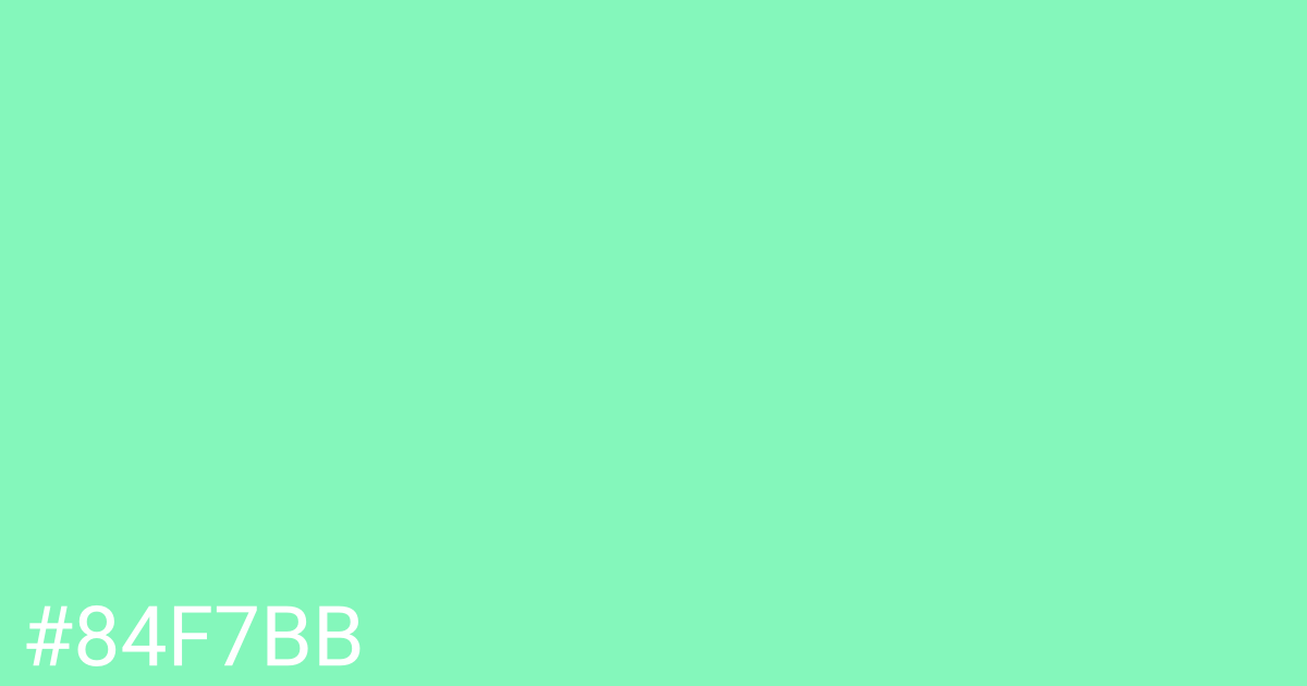 Hex color #84f7bb graphic
