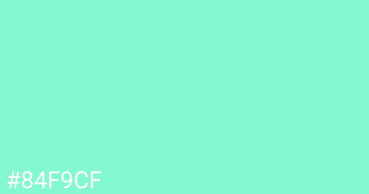 Hex color #84f9cf graphic