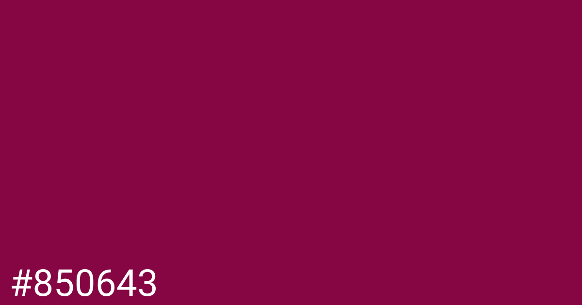 Hex color #850643 graphic