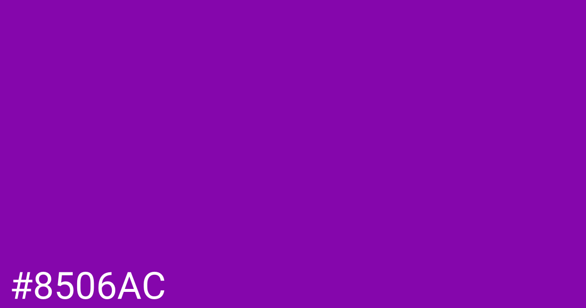 Hex color #8506ac graphic