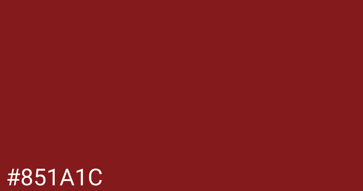 Hex color #851a1c graphic