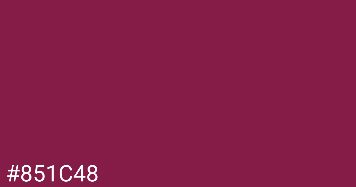 Hex color #851c48 graphic